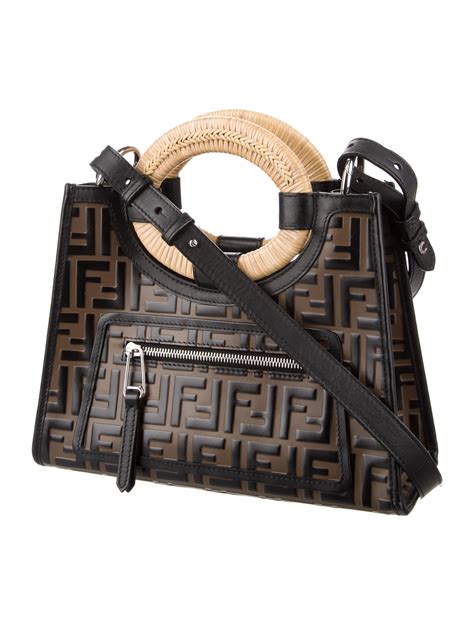 fendi small zucca tote|Fendi zucca shopper tote.